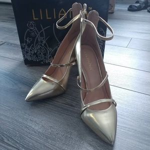 Liliana gold heels